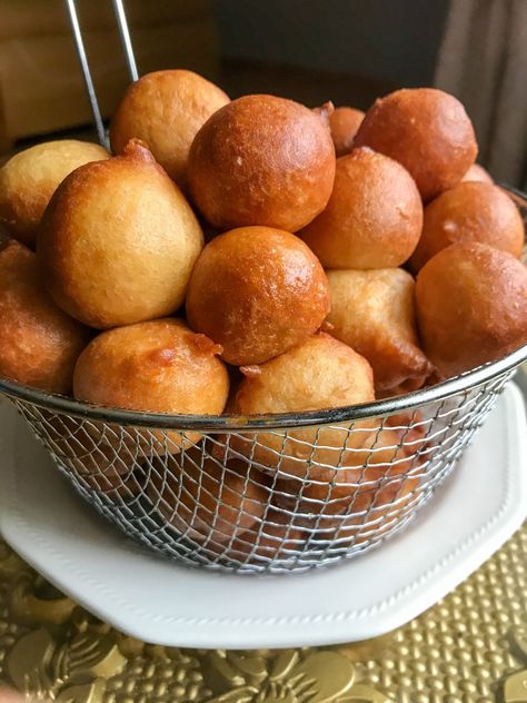 Nigerian puff-puff with a vibrant hibiscus glaze - Immaculate Ruému African Puff Puff, Hibiscus Glaze, Small Chops, Hibiscus Syrup, Plantain Chips, Puff Puff, Nigerian Food, Interesting Food, Basic Recipes