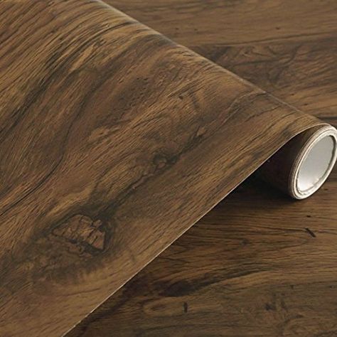 WADDLLCOR Faux Wood Grain Contact Paper Self Adhesive Vinyl Self Adhesive Shelf Liner Drawer Furniture Countertop Cab... Rustic Wood Wallpaper, Wood Grain Contact Paper, Farmhouse Signs Diy, Vinyl Shelf, Wood Grain Wallpaper, Countertop Cabinet, Peel And Stick Wood, Shop Doors, Paper Table