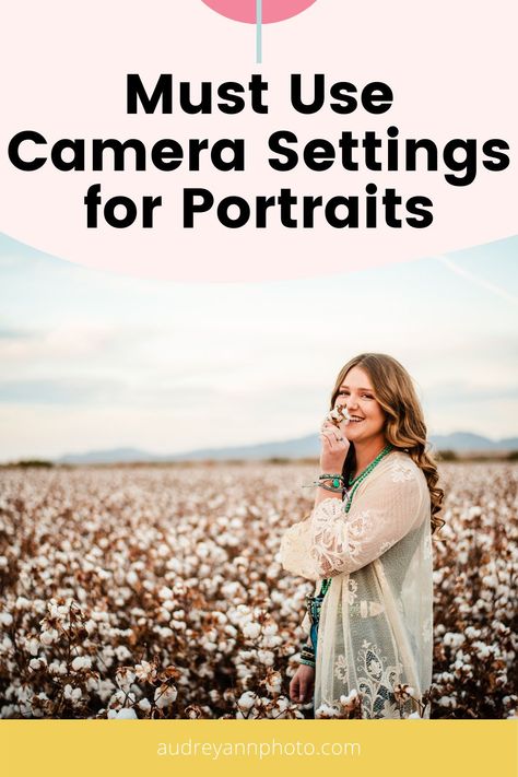 Portrait Camera Settings Outdoor, Photo Settings For Portraits, Camera Manual Settings, Best Camera Settings For Portraits, Best Settings For Outdoor Portraits, Beginner Camera Settings, Camera Settings For Outdoor Photography, Manual Settings For Outdoor Portraits, Best Camera Settings For Indoor Photos