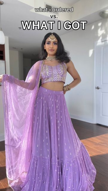 Lilac Lehenga Simple, Lavendar Lehenga Purple, Lilac Lehenga Indian Weddings, Lavender Lehenga Indian Weddings, Levender Haldi Outfit, Lilac Indian Outfit, Lavender Indian Outfit, Trendy Lehenga Designs, Lehenga Simple