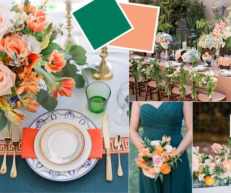 Blue Green Yellow Orange Color Palette Wedding, Citrus Wedding Color Palette, Green Yellow Orange Wedding, Primary Color Wedding Palette, Tropical Wedding Colors Palette Budget-bride.shop, Turquoise Wedding Decorations, Yellow Wedding Decorations, Reception Planning, Champagne Wedding Colors