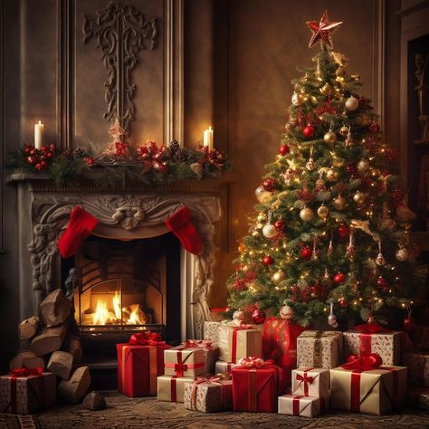 Árvore de natal com presentes perto da l... | Premium Photo #Freepik #photo #lareira #decoracoes #advento #presentes-natal Christmas Videos, Flying Together, Avatar World, Christmas Gif, Pinterest For Business, Tech Trends, Xmas Decorations, Premium Photo, Small Shop