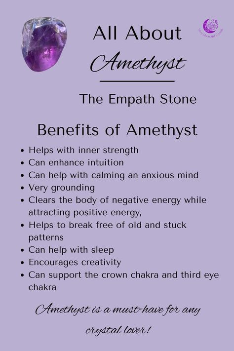 Does Amethyst stick out to you? This deep purple stone is truly a must-have if you love crystals. Amethyst Meaning Crystal Healing, Purple Amethyst Meaning, Amethyst Stone Meaning, Amathis Stone Meaning, Amethyst Meaning Crystals, Amythest Crystals Meanings, Amathis Stone, Amethyst Crystal Aesthetic, Amythest Crystals