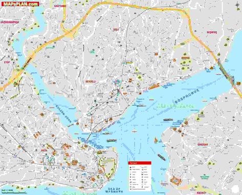 Istanbul top tourist attractions map - Detailed street names English travel guide showing must-see places & best destinations to visit in Europe & Asia Istanbul Tourist Map, Istanbul Map, Basilica Cistern, Travel English, Istanbul Travel, Public Bath, Tourist Map, Blue Mosque, Hagia Sophia