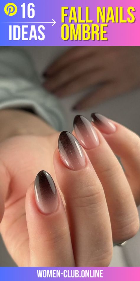 Fall Nails Ombre 2023 16 Ideas: Embrace the Season with Stylish Nail Art - women-club.online Balayage, Natural To Black Ombre Nails, Fall Nails Black Tips, Ombre Navy Nails, Navy Sns Nails, Deep Purple Ombre Nails, Ombré Nails Dark, Autumn Ombre Nails Short, Fall Nails 2023 Ombre