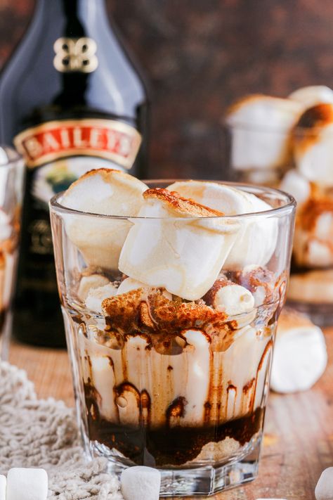 Baileys Smores Drink, Recipes With Baileys S’mores, Smores Baileys Recipes, Smores Baileys, Baileys Smores Recipes Drinks, Baileys Smores, Lite Recipes, Baileys Drinks, Smores Dessert