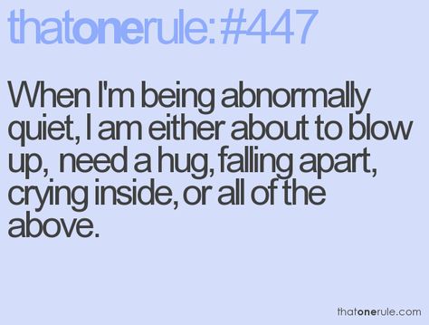 Exactly.. Or I have nothing nice to say.. and if I did speak,, everyone would hate me.. lol No One Notices, I Have No One, Be Quiet, A Hug, E Card, A Quote, Cute Quotes, Great Quotes, Beautiful Words