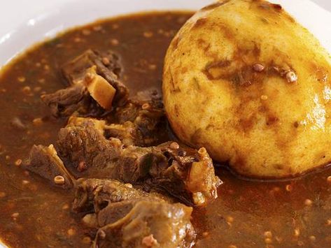 Fufu Authentic Recipe | TasteAtlas Rice Fufu Recipe, Foofoo Recipe, Fufu Recipe Africans, Nigerian Fufu Recipe, Togolese Food, Fufu Recipe, Ghana Food, Ghanaian Food, African Recipes Nigerian Food