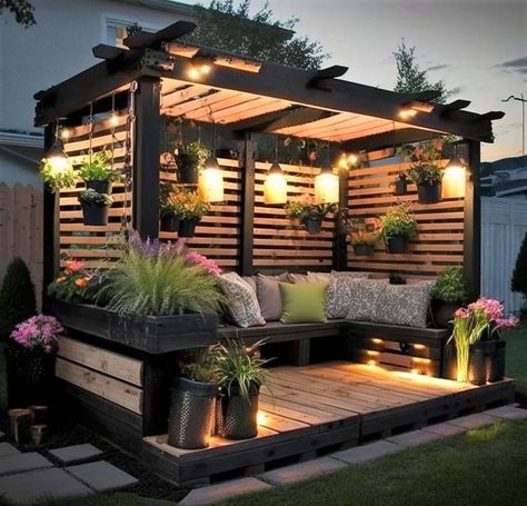 Diy Backyard Patio, Backyard Gazebo, Backyard Renovations, Patio Garden Design, Backyard Remodel, Backyard Pergola, Garden Gazebo, Patio Gazebo, Outdoor Gardens Design