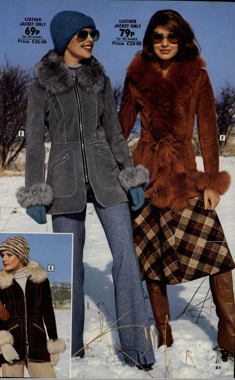 70s Miami Fashion, Fashion Inspo Pear Shape, 1970s Winter Fashion Women, 1960s Winter Outfits, 70s Fashion Archive, 60s Winter Aesthetic, 1975 Fashion Women, 60s British Fashion, 60s 70s Fashion Women