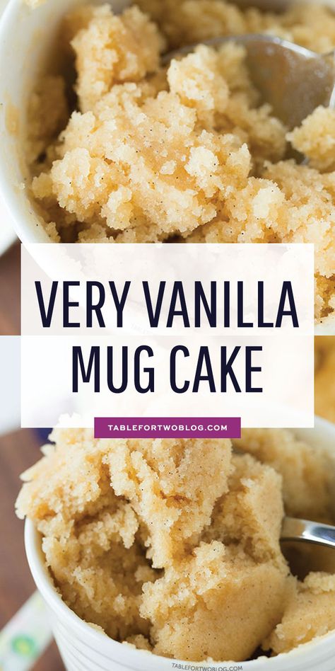 Cupcake In A Mug Recipe, Sugar Cookie Mug Cake, Vanilla Mug Cake, Cake In A Cup, Microwave Mug Recipes, Mug Recipe, Mousse Au Chocolat Torte, Easy Mug Cake, Protein Mug Cakes