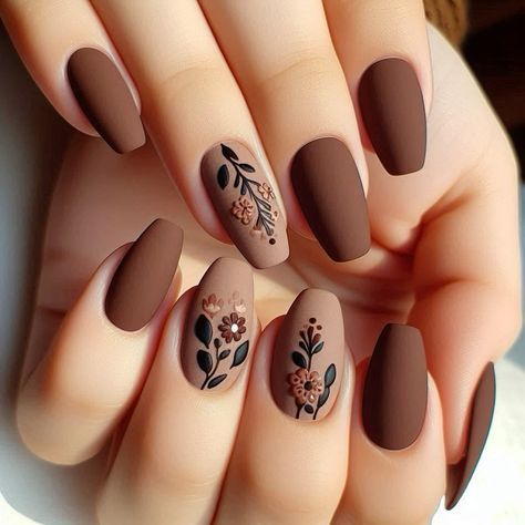 Brown Nail, Graduation Nails, Cute Nails For Fall, Cute Spring Nails, Blue Nail, Nail Swag, Fall Nail Art, Autumn Nails, Nailed It