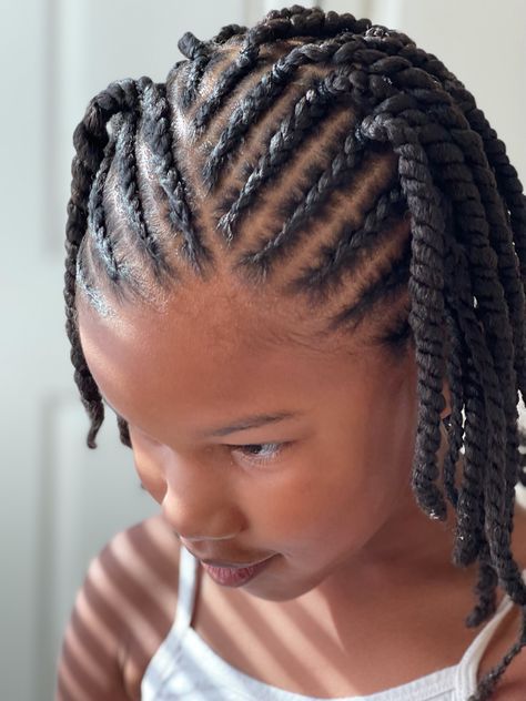 Girl Two Strand Twist Styles, Flat Twist Styles For Kids, Hair Twist Styles For Kids, Girls Two Strand Twist Kids, Braids And Twists Hairstyles Kids, Girls Natural Braided Hairstyles, Hair Styles For Little Black Girls Kids Twists, Flat Twist Kids Hairstyles, Toddler Two Strand Twist Styles