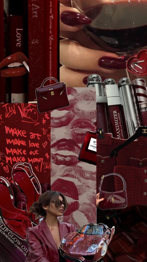 Burgundy, red wine, cherry red aesthetic. The winter colour Gothic Romance Aesthetic, Cherry Red Aesthetic, Burgundy Aesthetic, College Wallpaper, Burgundy Makeup, Red Aura, Michael Jackson Wallpaper, Makeup Bag Essentials, Rose Gold Wallpaper