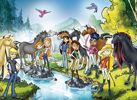 All the main characters of horseland! I love Scarlet! Horse Land, Spirit The Horse, Horse Animation, Horse Movies, Horse Wallpaper, Horse Drawings, 80s Cartoons, Chibi Drawings, Wallpaper Download