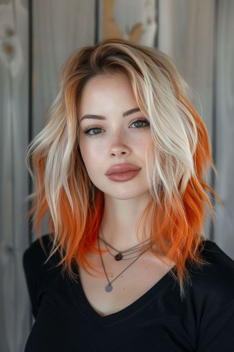 Hair Color Aesthetic, Red Blonde Hair, Strawberry Blonde Hair Color, Creative Hair Color, Hair With Layers, Gorgeous Hairstyles, Color Aesthetic, Medium Length Hair With Layers, Dyed Hair Inspiration