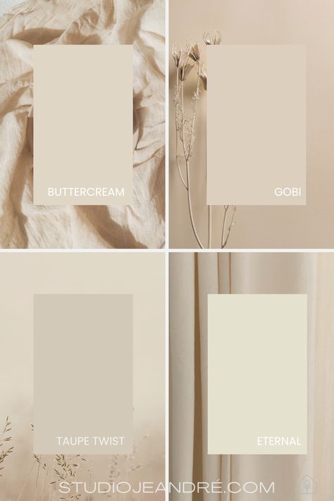 Discover the beauty of beige paint colours in our latest blog post! Explore creamy beige paint colours, warm beige paint colours, and the best beige paint colour options for your home. Learn how to create a stunning beige colour palette with shades of beige wall colours, light beige paint colours, and warm cream paint colours, including greige paint colours and limewash walls for a stylish finish. Transform your space with the perfect cream wall colour and beige wall paint colours today! Tan And Beige Colour Palette, Cream Paint For Bedroom, Light Beige Colour Palette, Shades Of Tan Paint, Light Beige Paint Colors Bedrooms, Pinkish Beige Paint Wall Colors, Beige Wall Color Palette, Soft Beige Color Palette, Alexandria Beige Benjamin Moore