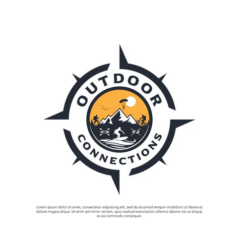 Ocean Logo Ideas, Jp Logo, Hiking Logo, Br Logo, Outdoor Logo, Hiking Club, Logo Package, Outdoor Logos, Adventure Logo