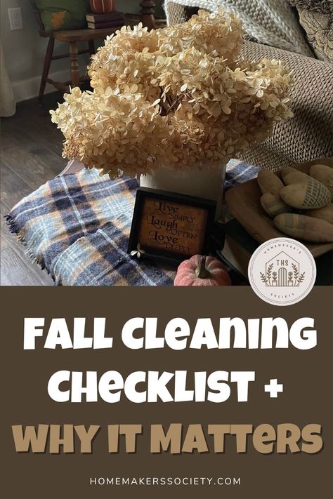 Creating a Fall Cleaning Checklist - The Homemaker's Society Fall Cleaning Checklist, Clean And Organize, Expired Food, Fall Cleaning, Todo List, Daily Cleaning, Cleaning Checklist, Deep Clean, Cleaning Routine