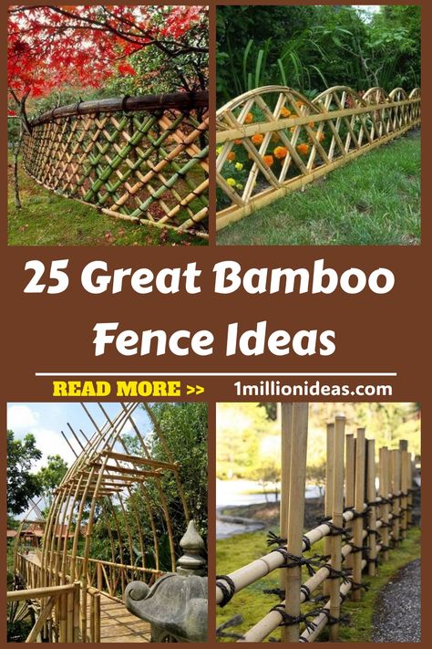 If you are a person who prefers rustic and natural, the bamboo fence is absolutely a great choice for you. Bamboo is… Diy Bamboo Fence How To Build, Bamboo Fence Ideas, Bamboo Screening Fence, Bamboo Privacy Fence, Bamboo Garden Fences, Bamboo Fencing, Garden Gate Design, Bamboo Diy, Fruit Growing