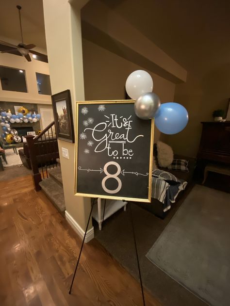 A large framed chalkboard greeted guests with a fun welcome in the entryway. Large Framed Chalkboard, Restaurant Sign, At Home Office, Magnetic Chalkboard, Restaurant Signs, Black Board, Framed Chalkboard, Hanging Frames, Framed Wall