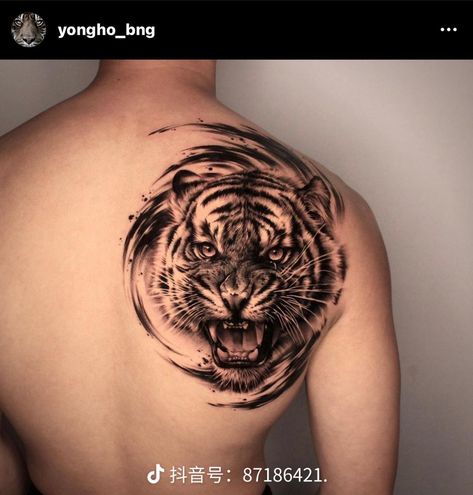 Tiger Tattoo Design Men Chest, Tiger Tattoo Back Men, Tiger Face Tattoo Design, Tiger Tattoo Design Men, Tiger Tattoo Stencil, Tiger Tattoo Back, Arm Tattoos Tiger, Tiger Back Tattoo, Tattoo Back Of Arm