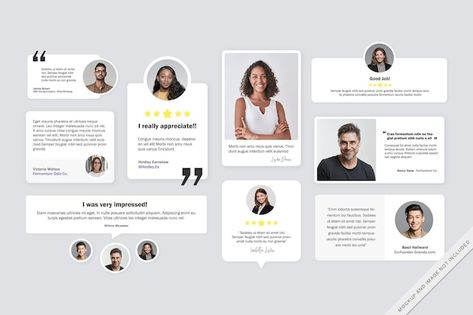 Testimonials Design Inspiration, Testimonials Web Design, Testimonials Layout, Fashion Magazine Template, Ui Design Tutorial, Quotes Template, Quote Layout, Website Design Inspiration Business, Review Quotes