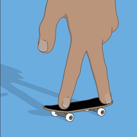 trending gifs Finger Skateboard Tricks, Fingerboard Wallpaper, Skateboard Gif, Finger Cartoon, Flip Skateboards, Cel Shading, Mini Skate, Loop Gif, Finger Skateboard