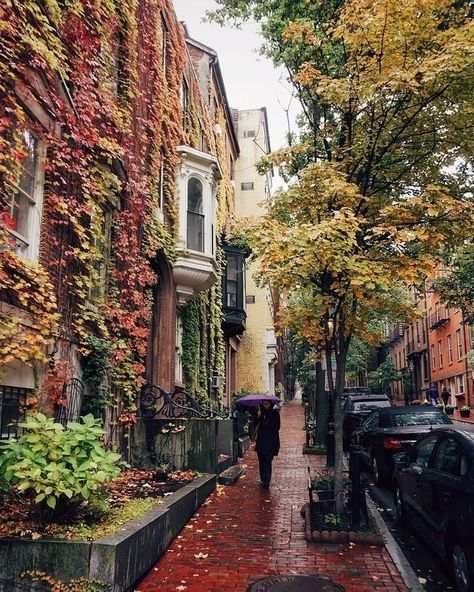 Boston, Massachusetts / USA Massachusetts Houses, Boston Pictures, Cambridge Massachusetts, Magic Places, Cambridge England, Walking Down The Street, Double Rainbow, Beacon Hill, Westminster Abbey