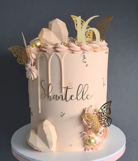 Birthday Cake Ideas Aesthetic 15, Pastel Cake Ideas, 12 Birthday Cake, 13 Cake, Girly Birthday Cakes, 16th Birthday Cake, Sweet Sixteen Cakes, 15th Birthday Cakes, 17 Birthday Cake