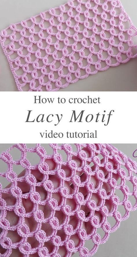 Easy Crochet Lacy Pattern - CrochetBeja Crochet Motif Patterns, Crochet Lace Pattern, Crochet Stitches For Beginners, Stitch Crochet, Crochet Stitches Patterns, Diy Crochet Projects, Knitting Charts, How To Crochet, Lace Patterns