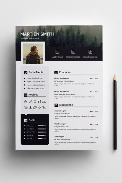 50 Creative Resume Templates For Designers | EntheosWeb Graphic Designer Cv, Art Director Resume Design, Creative Director Resume, Aesthetic Resume, Photographer Resume, Graphic Designer Resume, Unique Resume Template, Artist Resume, Name Tag Templates