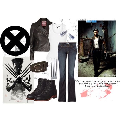 More Wolvie fashion X Men Inspired Outfits, X Men Outfits, Men Inspired Outfits, Wolverine Inspired Outfit, X Men Characters, Wolverine Outfit, X Men Cosplay, Marvel Ideas, Diy Costumes Men