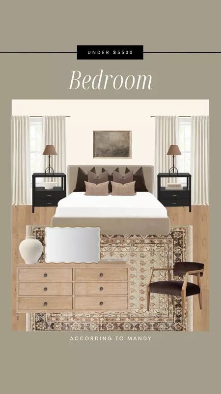 Francisca Nightstand curated on LTK Elegant Transitional Bedroom, Modern Organic Bed Frame, Bedroom Design Brown, Transitional Modern Bedroom, Furniture Budget, Curated Bedroom, Modern Traditional Bedroom, Modern Organic Bedroom, Transitional Bedroom Design