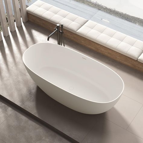 PRICES MAY VARY. 【Exceptional Quality & Durability】Our bathtub is expertly crafted from a superior combination of high-quality pure acrylic solid surface material (a blend of PMMA and MMA) and premium aluminum powder. At approximately 1.2 cm thick, it's remarkably more durable than ordinary acrylic bathtubs. With proper upkeep, it's an investment that can endure for decades, adding elegance to your bathroom. 【Safety Assured with Slip-Resistant Excellence】Designed to surpass anti-slip standards, Stand Alone Bathtub, Soaker Bathtub, Stand Alone Bathtubs, Cozy Bath, Resin Stone, Bathroom Safety, Freestanding Bathtub, Acrylic Bathtub, Freestanding Tub