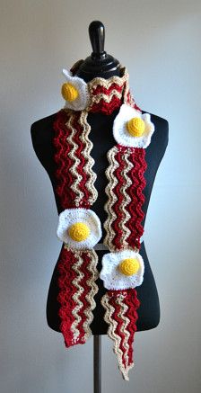 Trending Items Kimmy Gibbler, Egg Wrap, Eggs Breakfast, Bacon And Eggs, Fuller House, Gifts For New Dads, Crochet Handmade, Crochet Scarves, Crochet Gifts