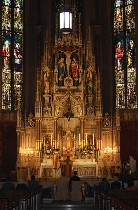 Forever And Ever Amen, Traditional Catholicism, Catholic Altar, Church Aesthetic, Catholic Pictures, Stained Glass Church, Latin Mass, Cathedral Architecture, Sacred Architecture