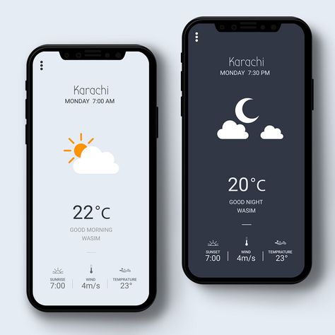 weather karachi rain Sunny Interaction design Human Experience Design uiux weather report Weather Ui, Calming Design, Weather Design, Ux App Design, Android App Design, Weather Icon, Mobile Application Design, Weather App, Mobile App Design Inspiration