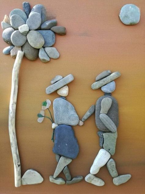 Beach Rock Art, Stone Artwork, Stone Pictures Pebble Art, Garden Rock Art, Driftwood Art Diy, Pebble Art Family, Diy Rock Art, Stone Art Painting, Art Stone