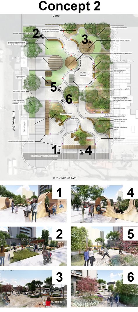 New park space in the Beltline | Engage Park And Playground Design, Urban Parks Design, Park Plans Architecture, Public Space Urban Design, Public Plaza Design Architecture, Village Park Design, Public Garden Design Landscapes, Circular Landscape Design Architecture, Public Parking Design