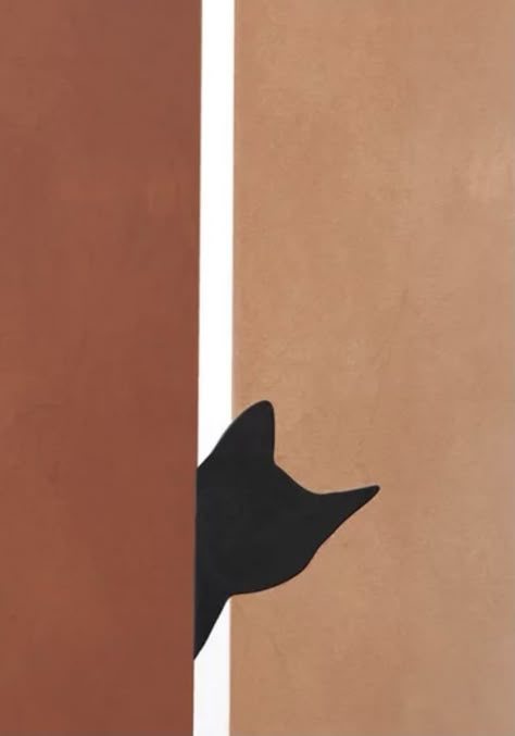 Simplistic Art Painting, Minimal Painting Ideas On Canvas, Minimalist Cat Painting, Simplistic Painting Ideas, Painting Ideas On Canvas Cat, Minimal Canvas Painting, Colorblock Painting, Minimalist Painting Ideas, Abstract Cat Painting