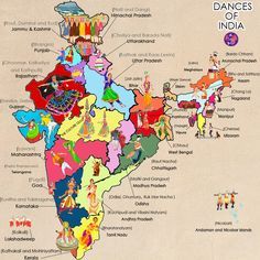 Map of Dances of India International Dance Day, Map Of India, Kathak Dance, Dance Of India, Indian Culture And Tradition, Bag Photography, India Textiles, Indian History Facts, International Dance