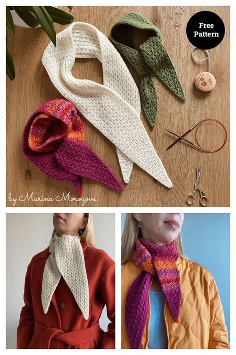 Bescarfed Scarf Free Knitting Pattern Small Scarf Knitting Pattern, Knitted Neck Scarf, Knit Neck Scarf, Bandana Knitting Pattern Free, Knit Bandana Pattern Free, Sophie Scarf Pattern Free, Free Knitting Pattern Scarf, Knit Shawls And Wraps Patterns Free, Knitted Scarves Free Patterns