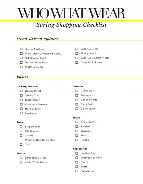 spring 2015 shopping checklist Shopping Checklist, Spring 2015 Fashion, Button Front Skirt, Wardrobe Planning, Spring Fashion Trends, Spring Trends, Style Expert, Spring Summer Outfits, Fashion Stylist