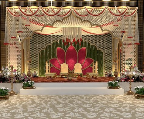 South Indian Vidhi Mandap, Chauri Mandap Decoration, Pichwai Backdrop Decor, South Indian Theme Decor, South Indian Wedding Stage, Pichwai Decor, Nikah Decoration, Indian Floral Decor, Floral Wedding Decor