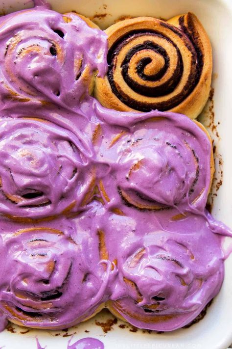 Ube Bread Rolls Purple Cinnamon Rolls, Ube Hopia, Ube Bread, Ube Roll, Sweet Potato Baby Food, Chocolate Rolls, Ube Halaya, Sweet Potato Dog, Sweet Potato Dog Treats