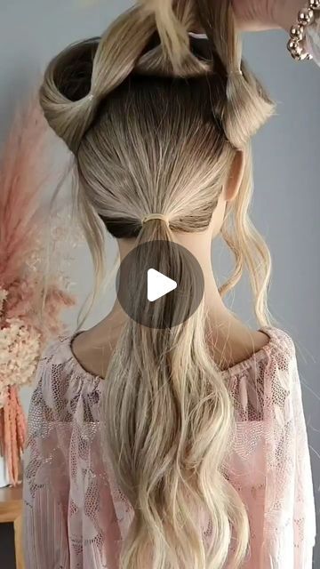 Long Plait Hairstyles, Haïr Style For Long Hair For Wedding, Half Up Half Down How To, Formal Braided Hairstyles For Long Hair, Large Bow Hairstyle, Pageant Hair Down, Semi Formal Hairstyles For Long Hair, Poni Hairstyle Simple, Long Hair Updo Easy Step By Step