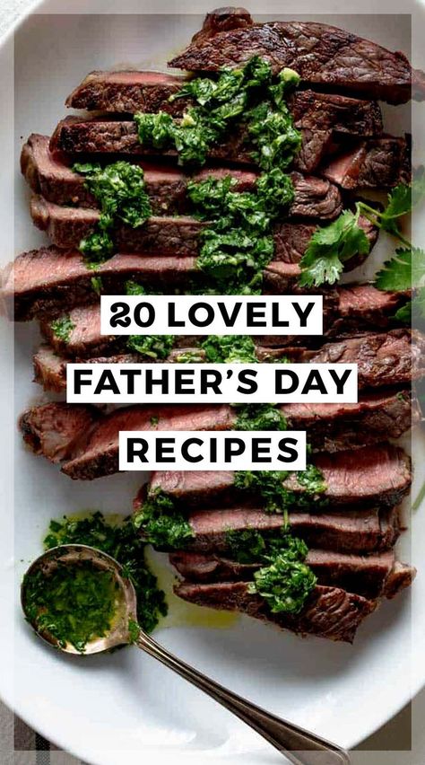 These lovely Father’s Day recipes are great for back yard barbecues, family picnics, beach day cookouts and thoughtful breakfast surprises. Help yourself to these recipes and give your dad a delicious gift this year! Fathers Day Cookout Ideas, Father's Day Recipes Dinners, Fathers Day Lunch Ideas, Father’s Day Food Ideas, Father’s Day Lunch Ideas, Father’s Day Party Ideas Food, Father’s Day Lunch Sides, Father’s Day Idea, Fathers Day Meal Ideas