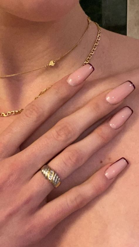 ballerina french long nude nails #nail #nails #nails2023trends Edgy Nails, Minimal Nails, Almond Acrylic Nails, Ballerina Nails, Nails Black, Abstract Designs, Manicure Y Pedicure, Brown Nails, Neutral Nails