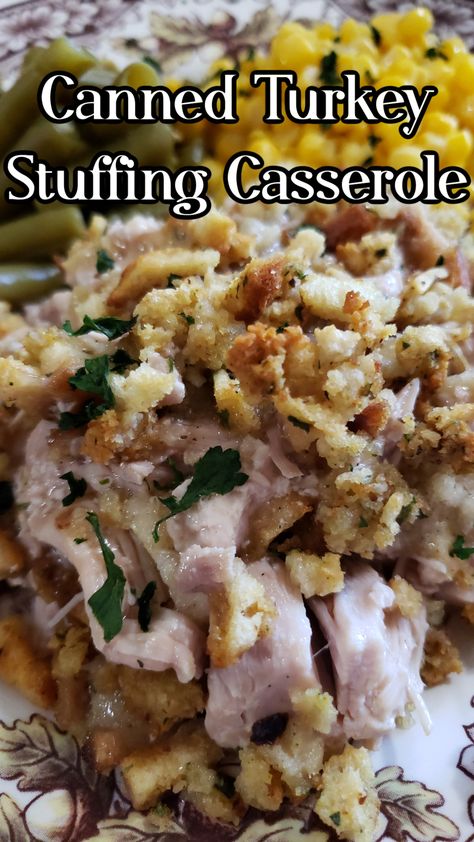 Thanksgiving Dinner Casserole, Canned Turkey, Turkey Stuffing Casserole, Casserole Thanksgiving, Thanksgiving Casserole Recipes, Stove Top Stuffing, Stove Top Stuffing Mix, Recipe Thanksgiving, Favorite Casseroles